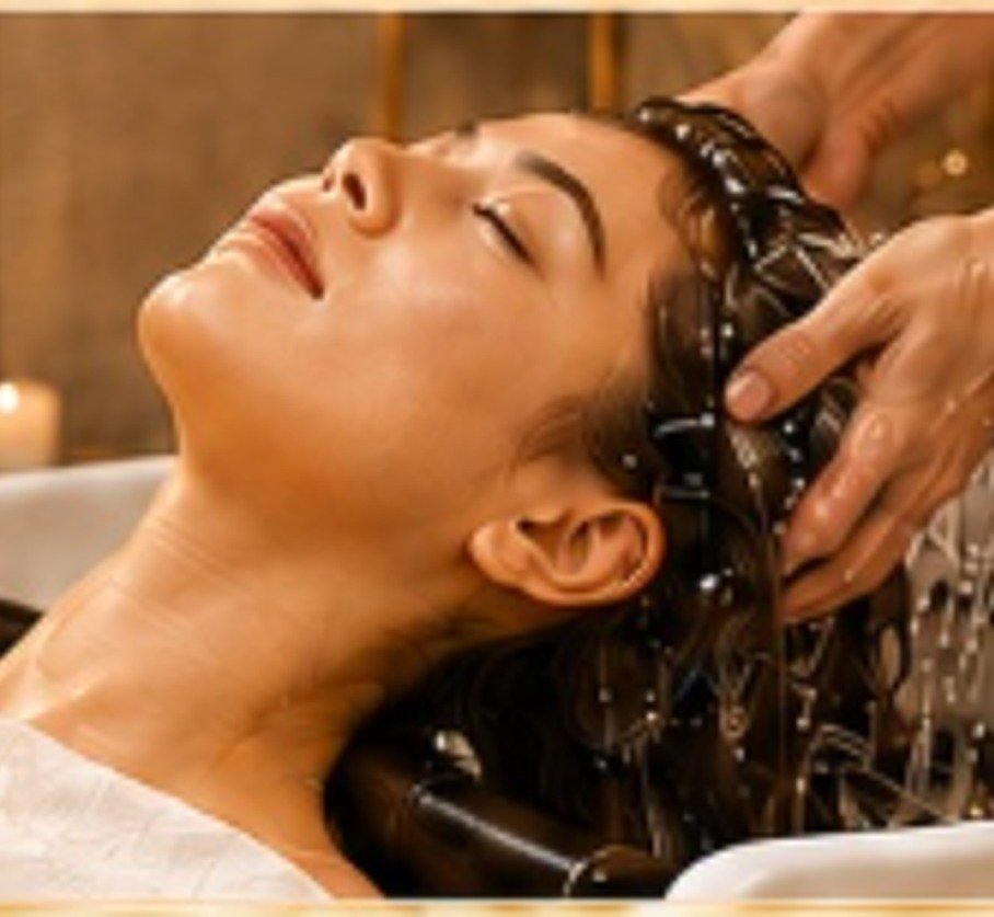 Relaxing Japanese head spa treatment