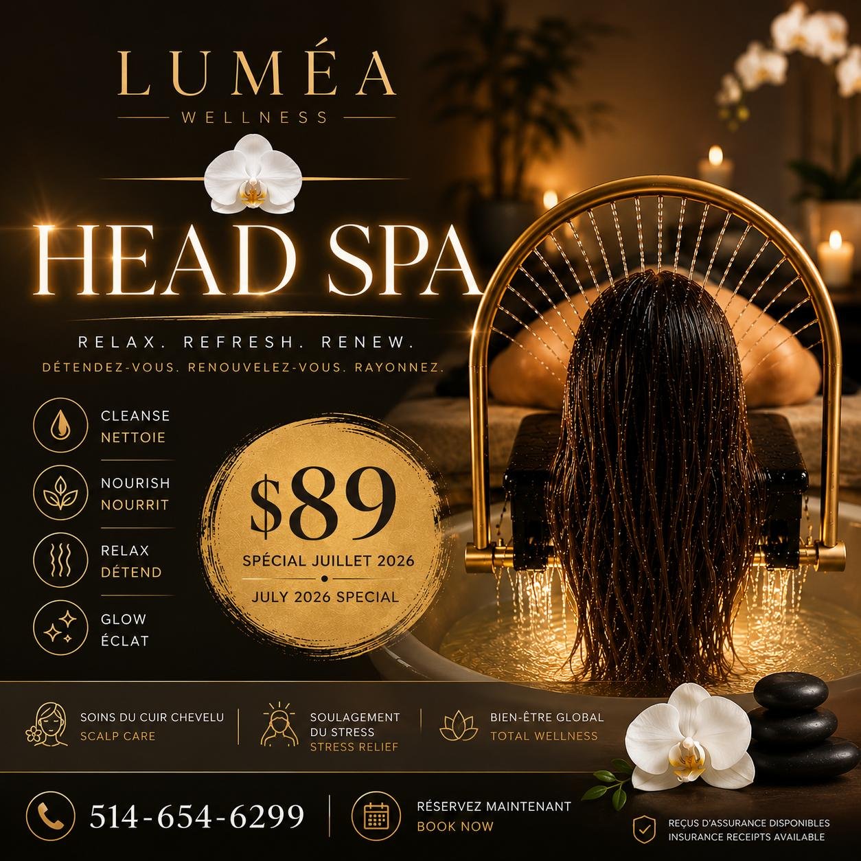 Archived July 2026 Luméa Head Spa campaign artwork