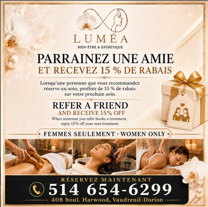 Luméa refer a friend 15 percent discount promotion